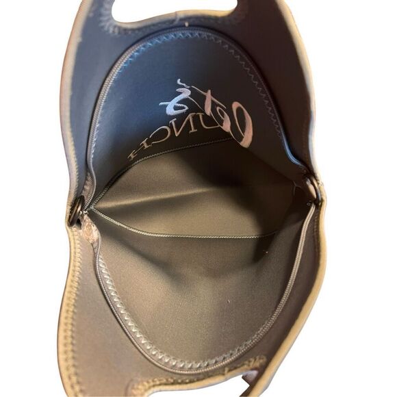 Tastefully Simple Let's Lunch Tote Neoprene Tote lunch bag colorful dots - Picture 3 of 6